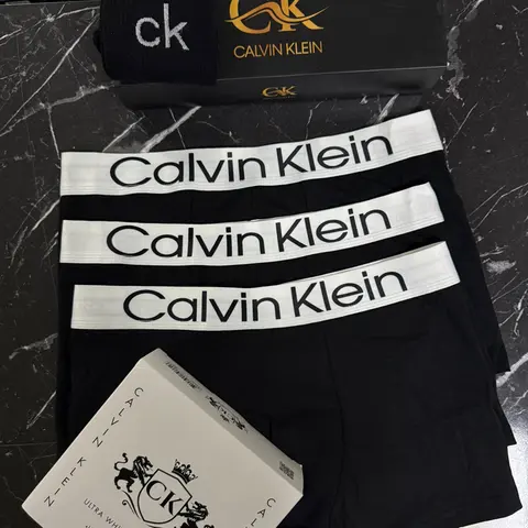 Calvin Klein White 3'lü Boxer