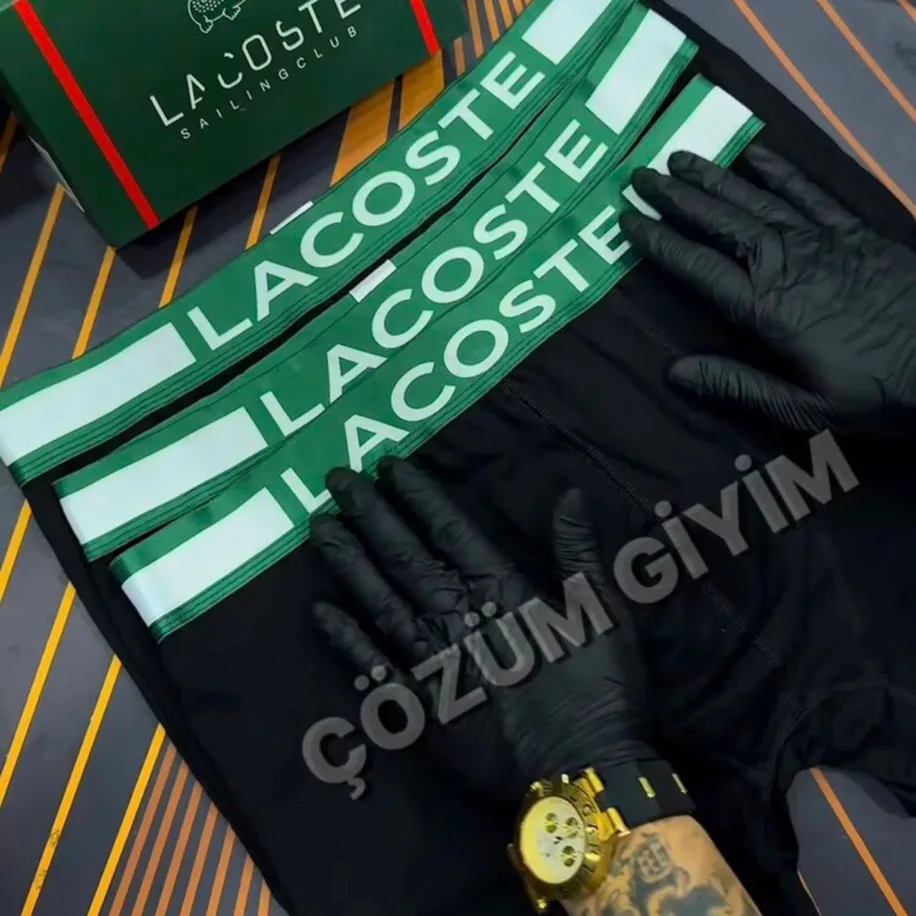 Lacoste 3'lü Premium Boxer